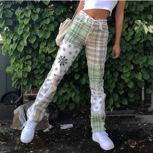 Patched Jeans